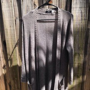 BDG gray open knit cardigan